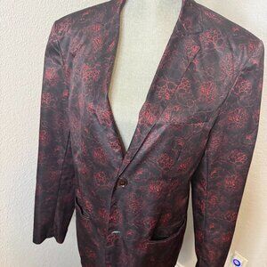 Ferreti Mens Blazer (Black and Red)